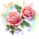 Huge Colorful Sparkling Rose icon